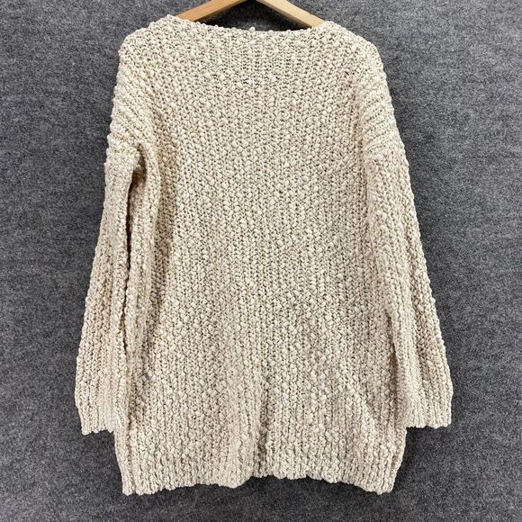Katsumi Sweater Pullover Women S Small Beige Knit Long Sleeve Round Neck Casual - Picture 2 of 9